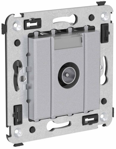 Розетка TV Проходная без рамки DKC Avanti 1-м. закаленная сталь картинка